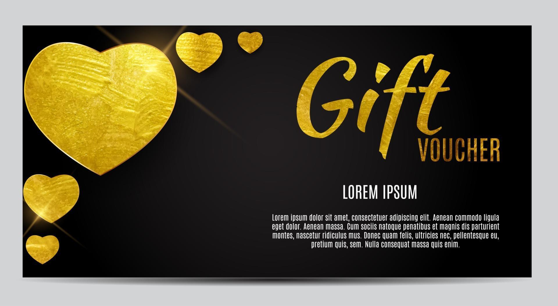 Gift Voucher Template For Your Business. Valentine's Day Heart Card