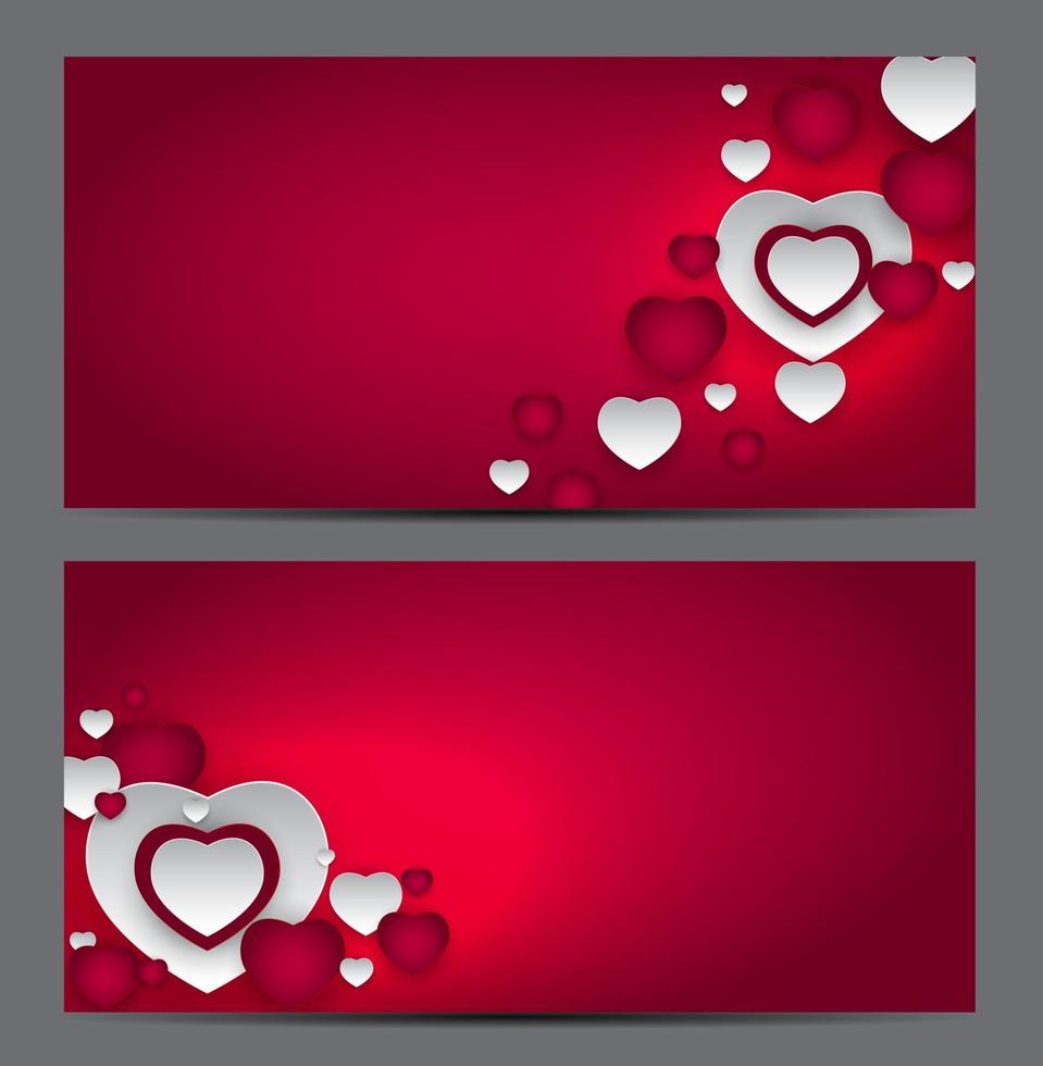 Valentine s Day Heart Symbol Gift Card. Love and Feelings Backgr vector