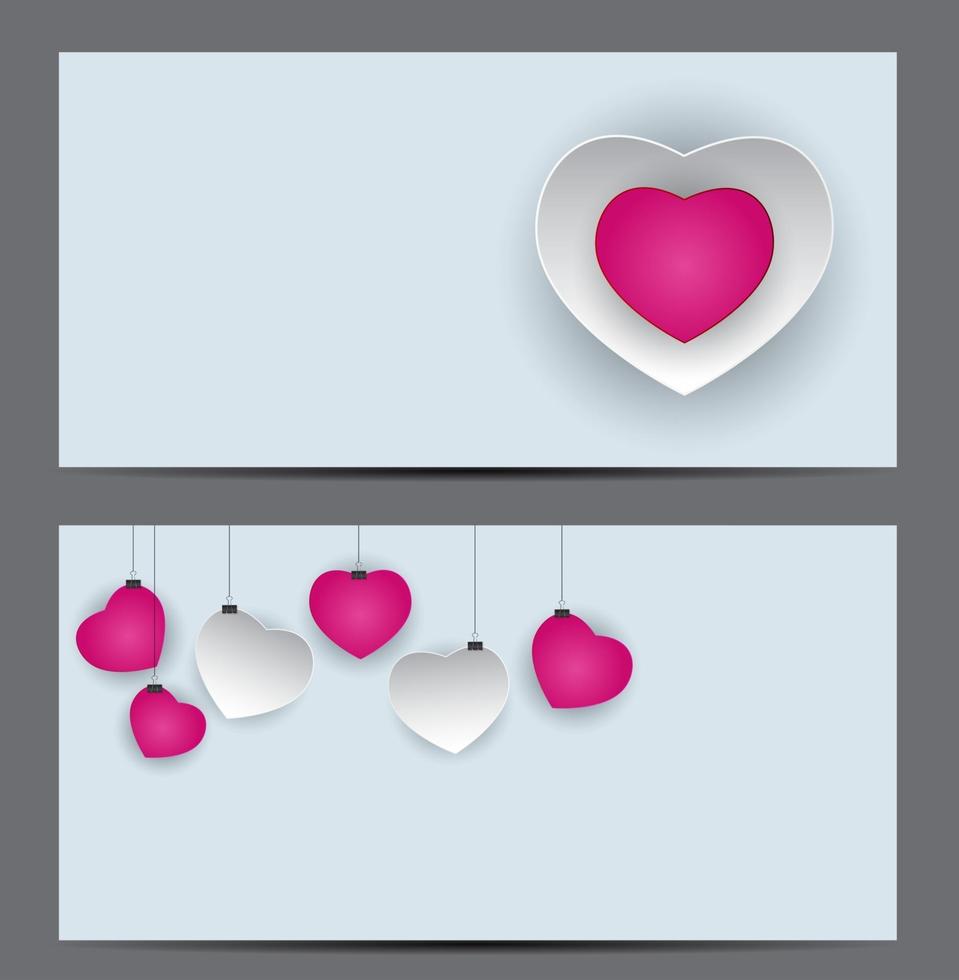 Tarjeta de regalo con símbolo de corazón de San Valentín. amor y sentimientos backgr vector