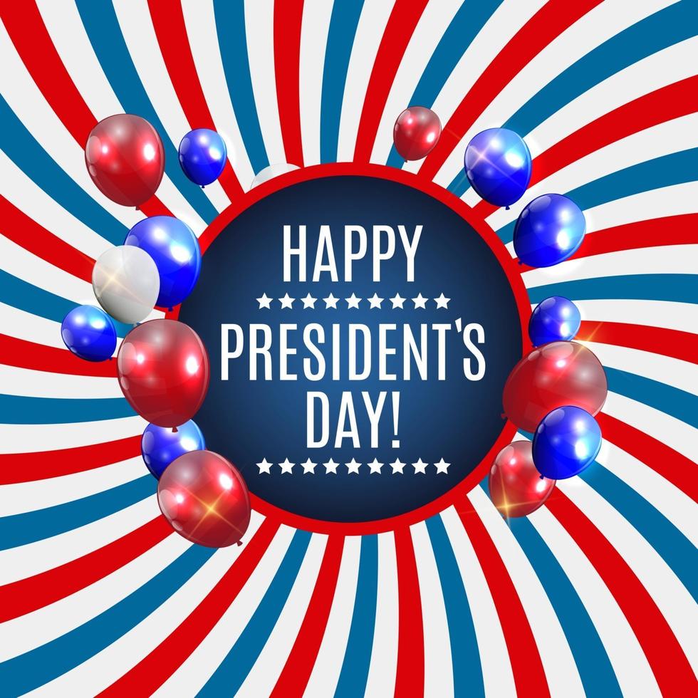 día de los presidentes en el fondo de Estados Unidos. se puede utilizar como pancarta o póster. ilustración vectorial vector