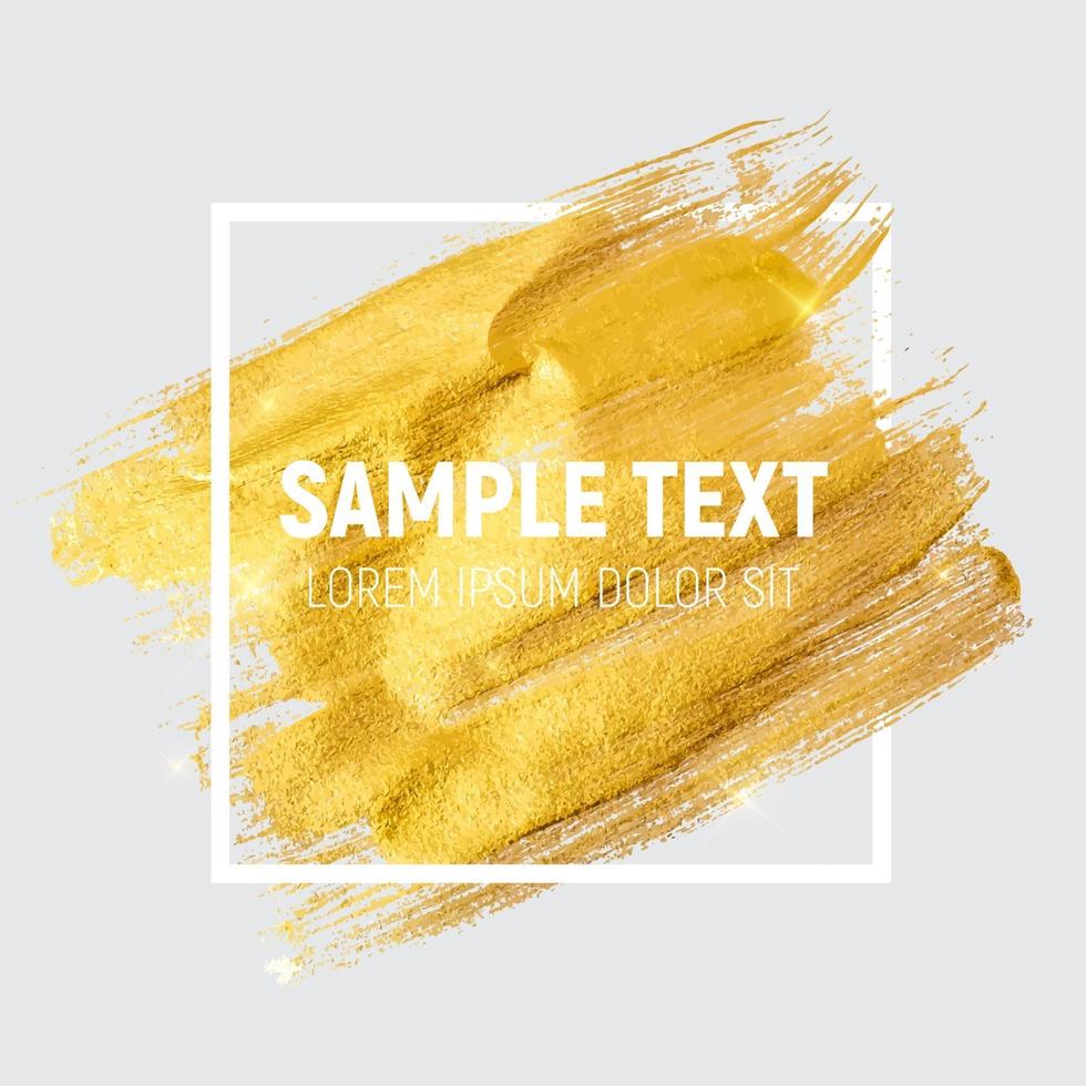 Gold Paint Glittering Textured Art Illustration. Vector Illustration