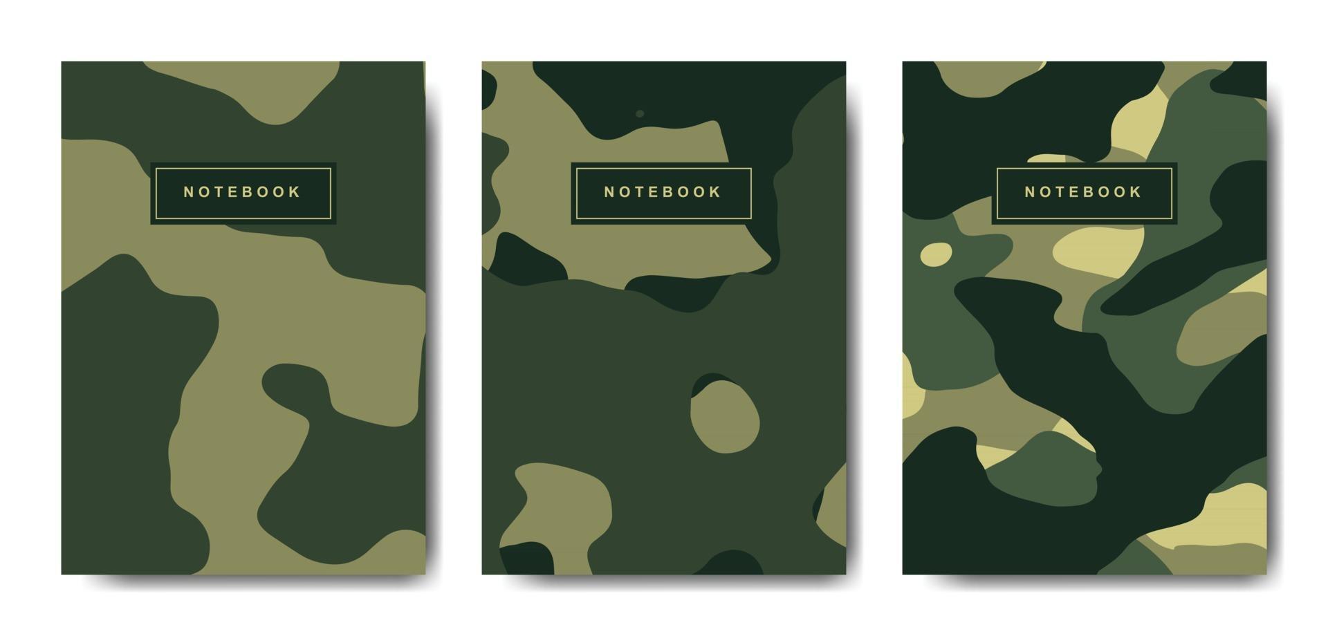 Military and army camouflage abstract cover notebook 2844665 Vector Art
