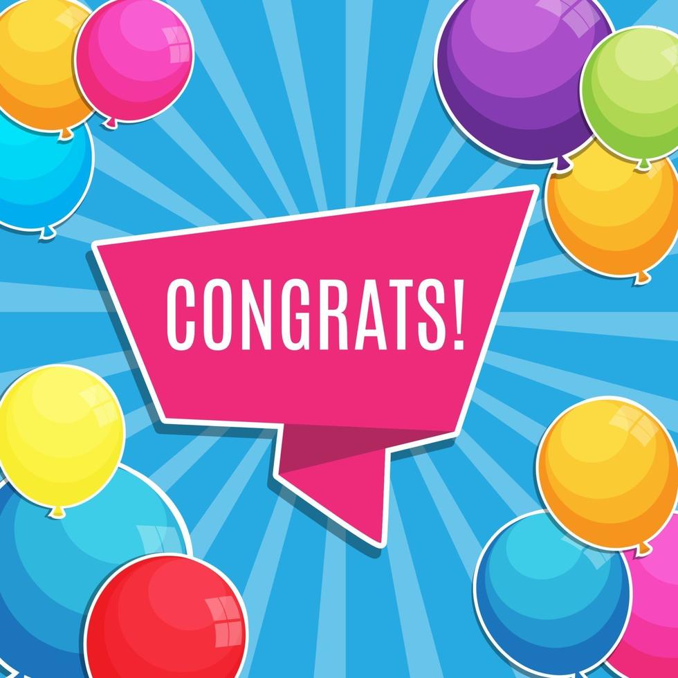 Color Glossy Balloons Background Vector Illustration
