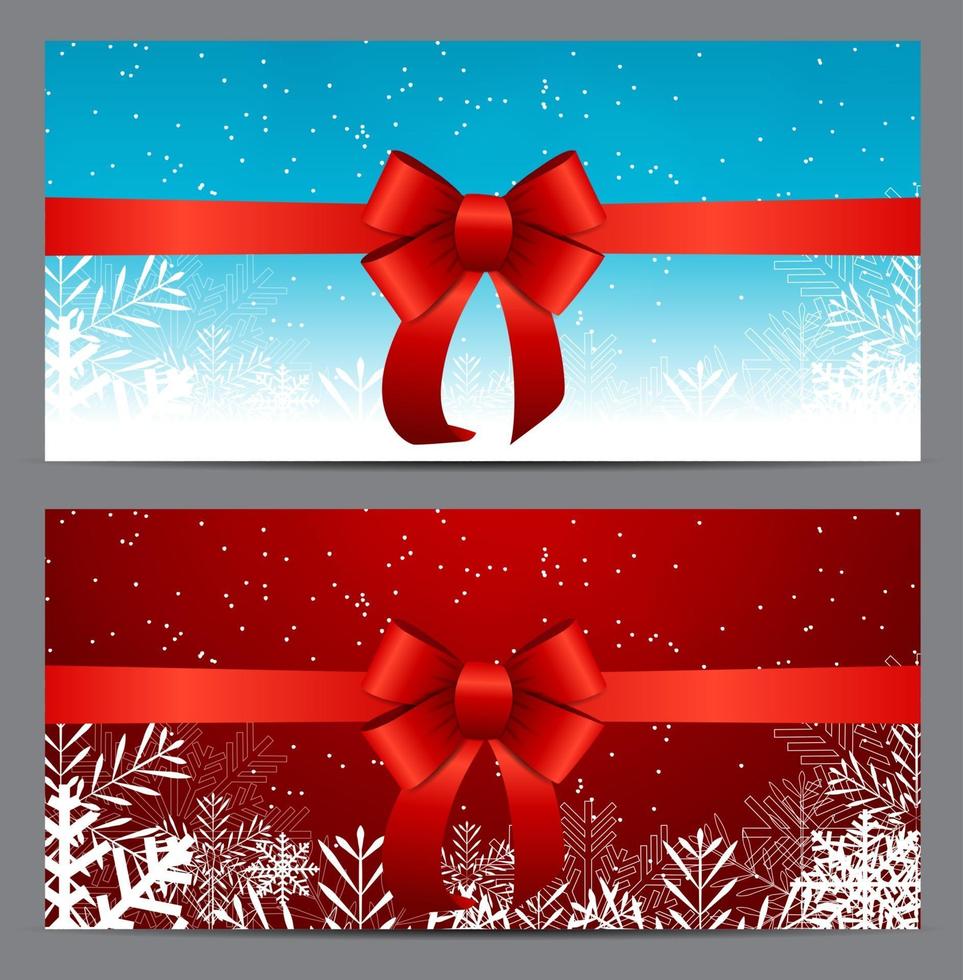 Christmas and New Year Gift Voucher, Discount Coupon Template Ve vector