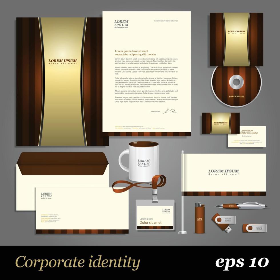 Corporate Business Kit design vector