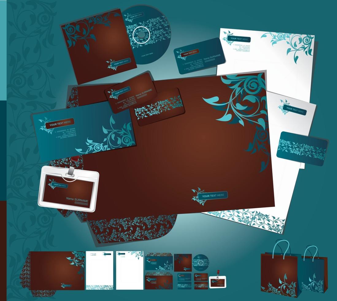 Corporate Business Kit design vector