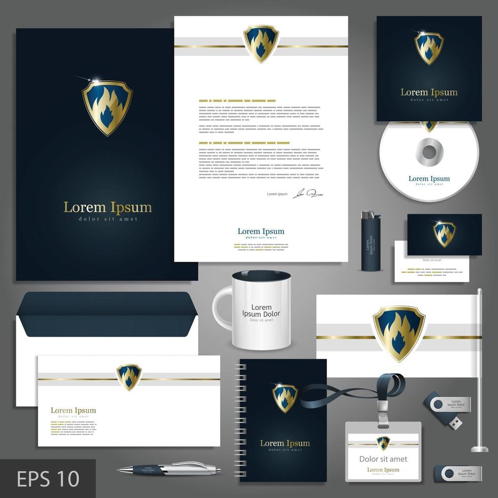 Corporate Business Kit design vector