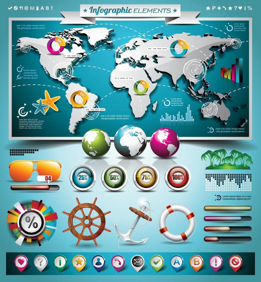 Infographic elements vector