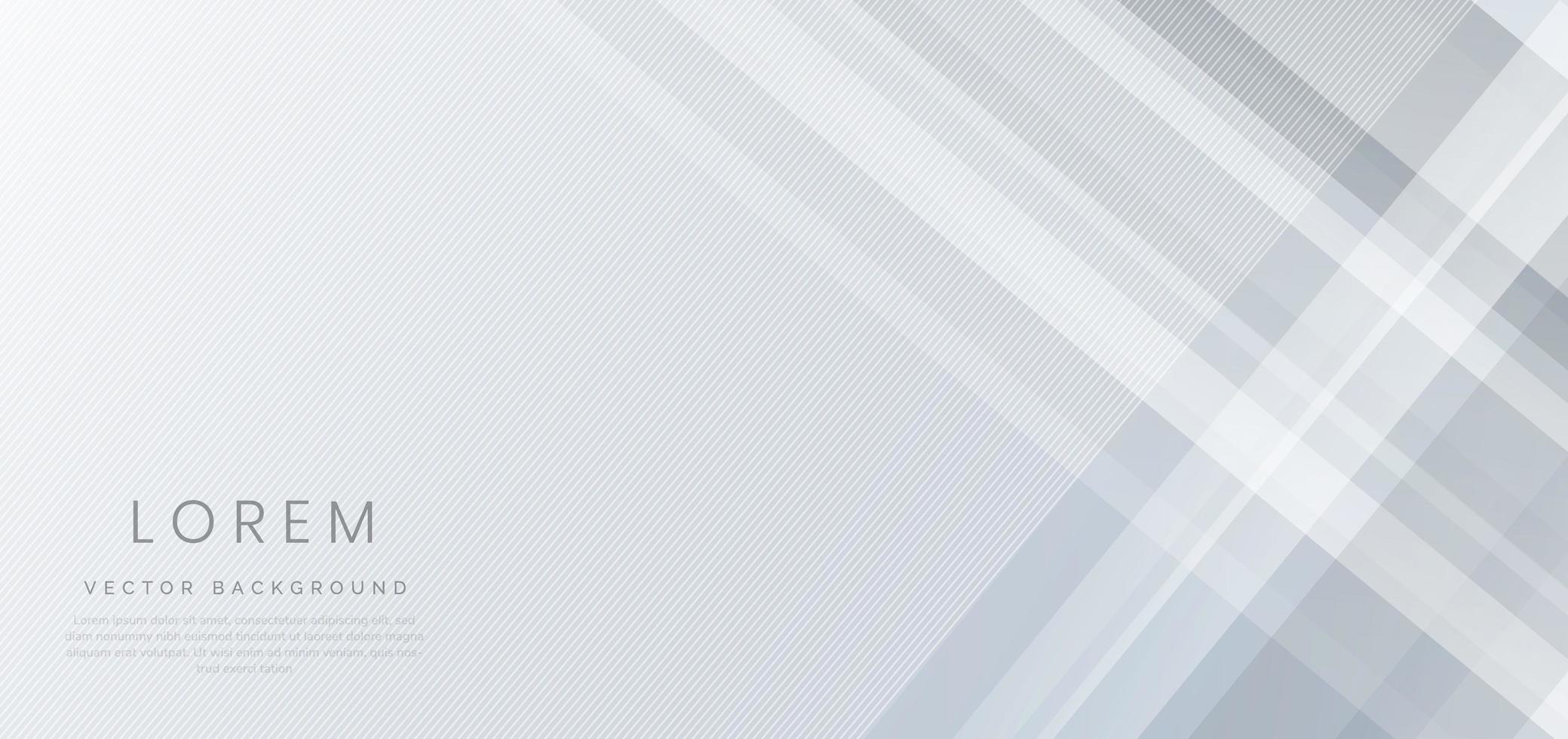 Abstract white and grey geometric diagonal overlay layer background. vector
