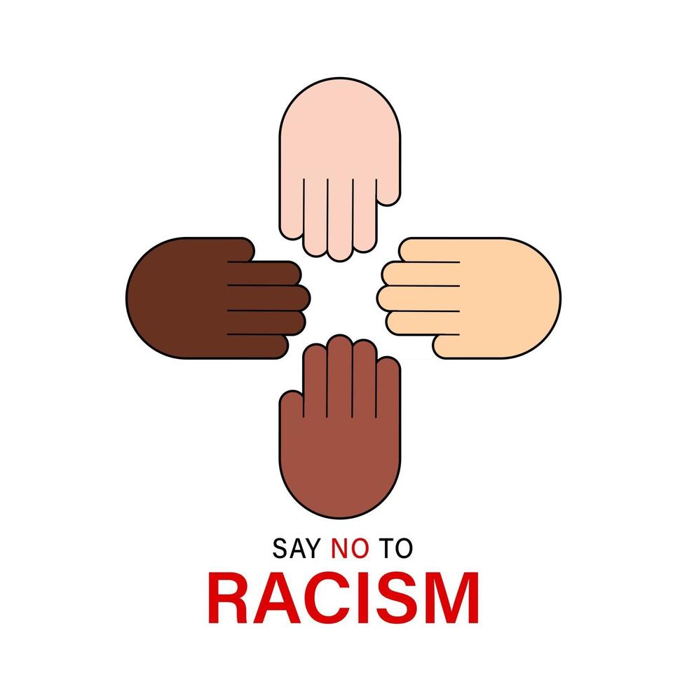 Black lives matters. Social poster, banner. Stop racism police violence. I can't breathe. Flat vector illustration