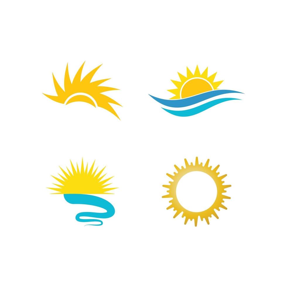 logotipo de ilustración de sol vector