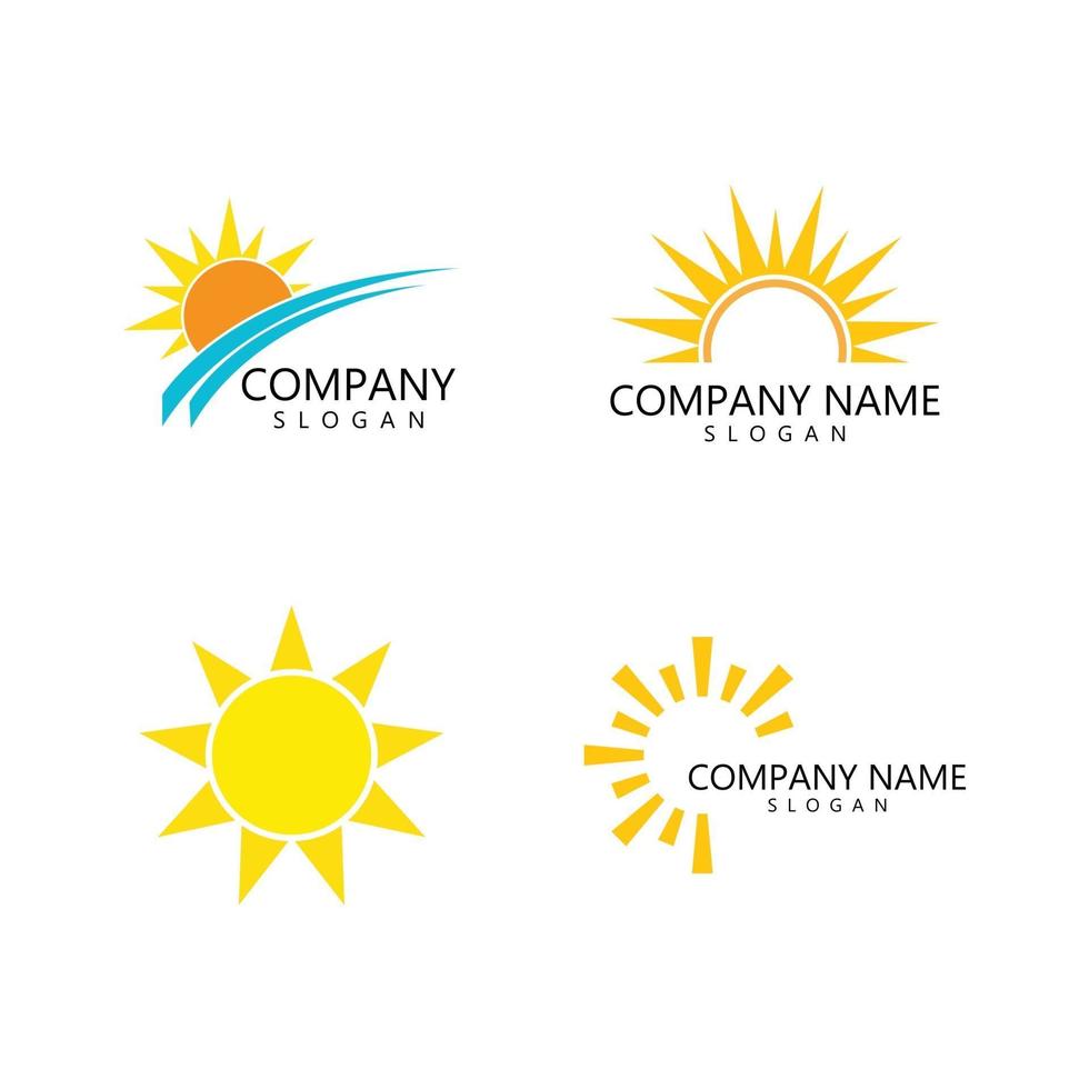 sun illustration logo vector