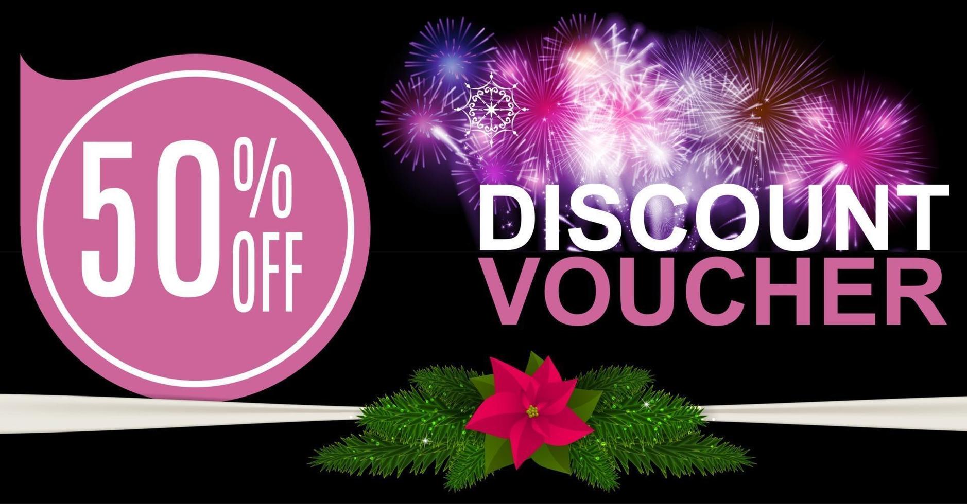 Christmas Sale, Discount Voucher Banner Background. Business Dis vector