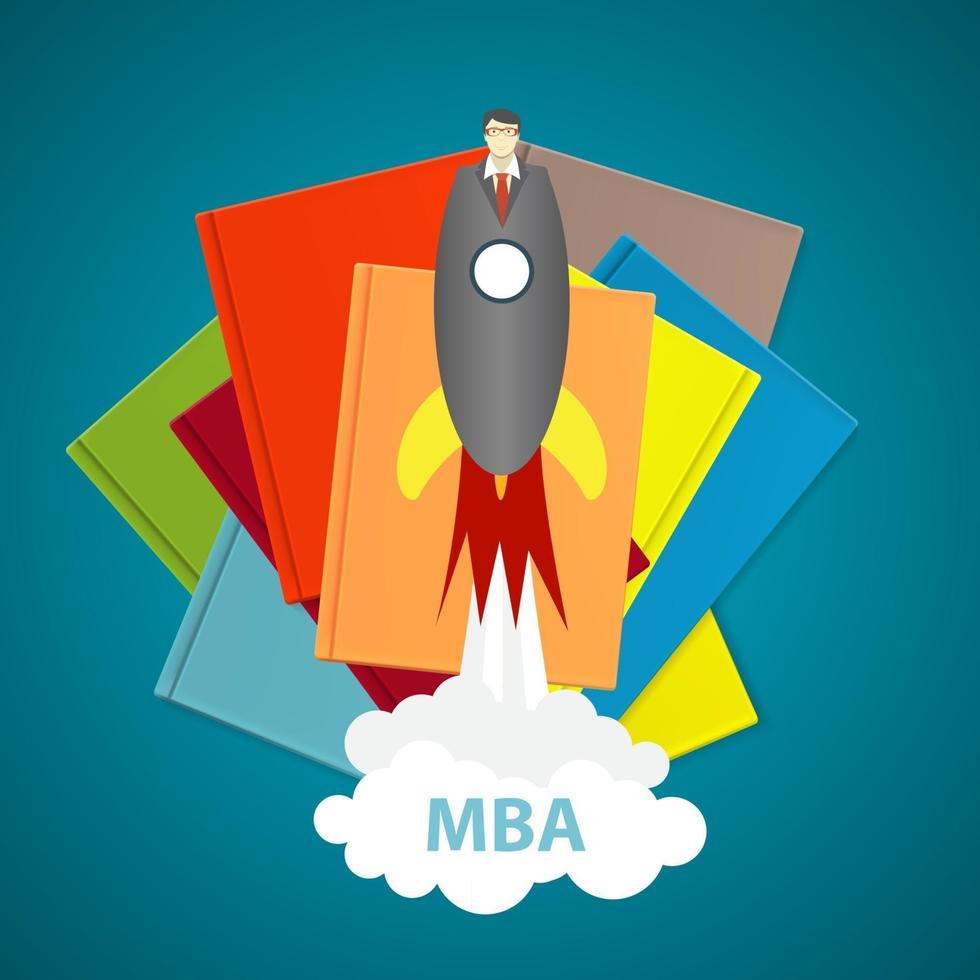 Business MBA Education Concept. Trends and innovation in educati vector