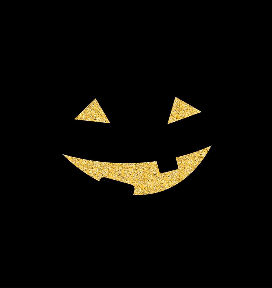 Halloween Background with Pumpkin Smile Vector Illustration