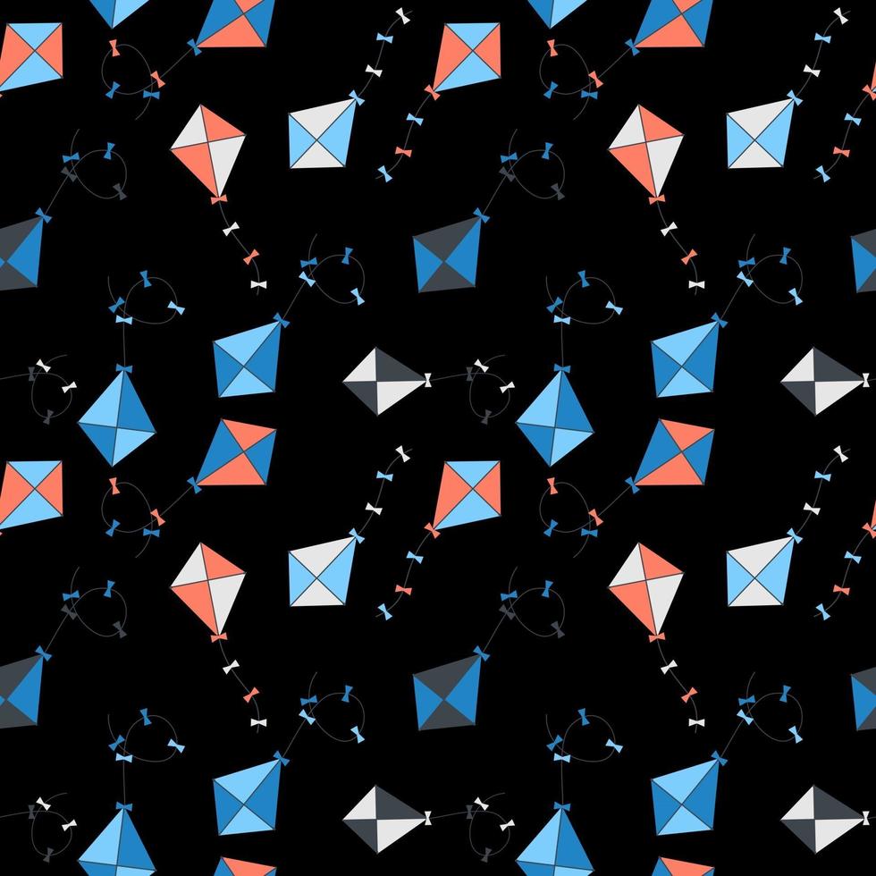 Kite Seamless Pattern Background Vector Illustration