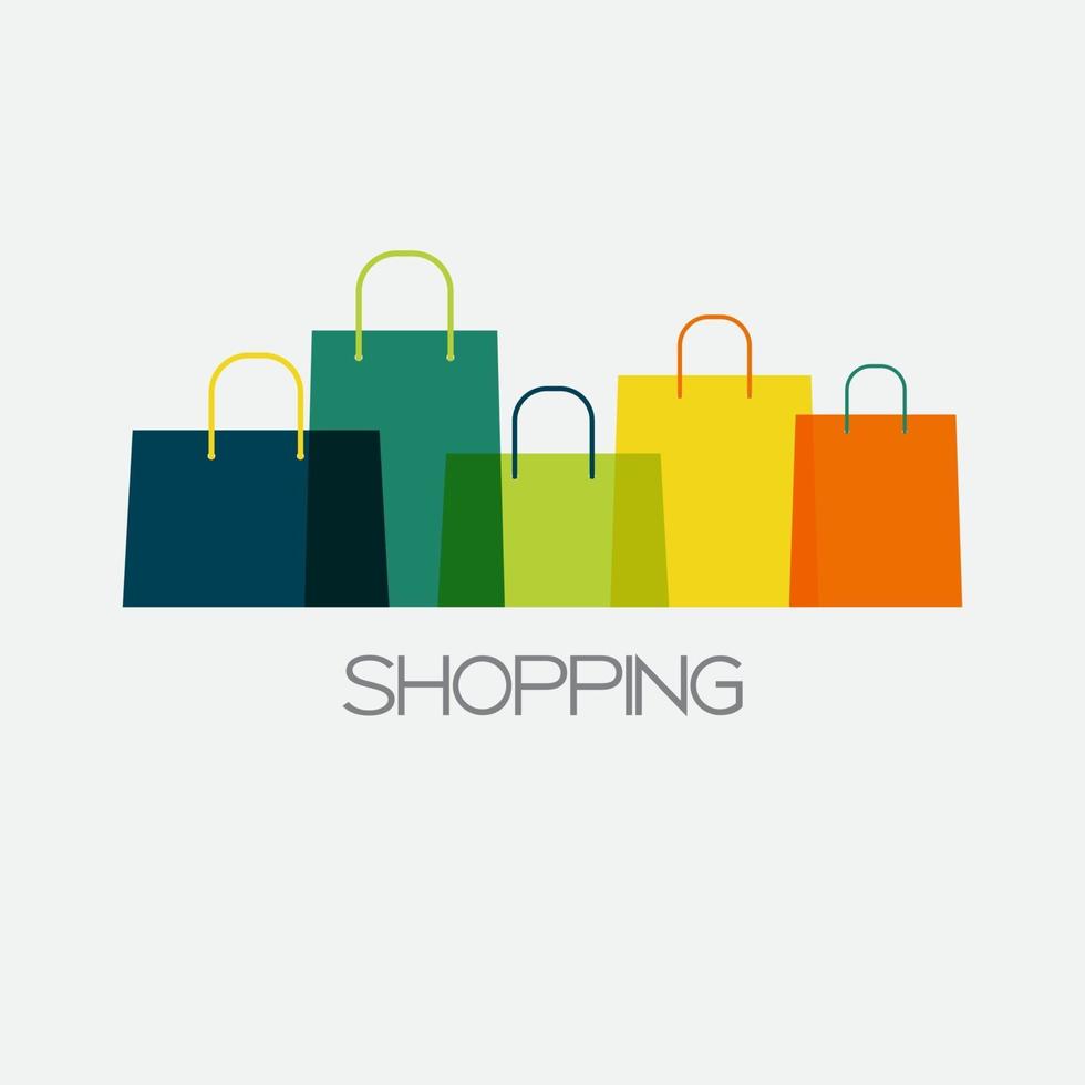 Fondo de diseño de bolsa de compras. ilustración vectorial vector