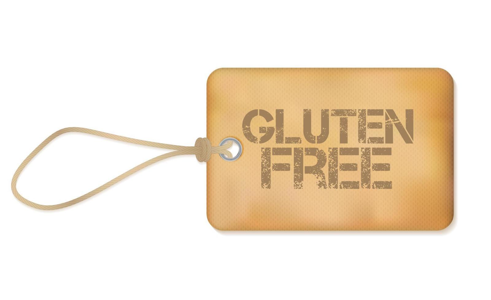 Gluten Free Old Paper Grunge Label Vector Illustration