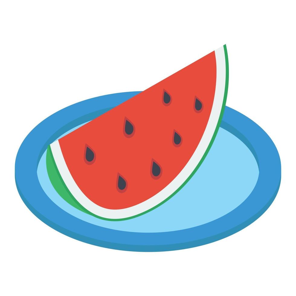 rebanada de sandía fruta vector