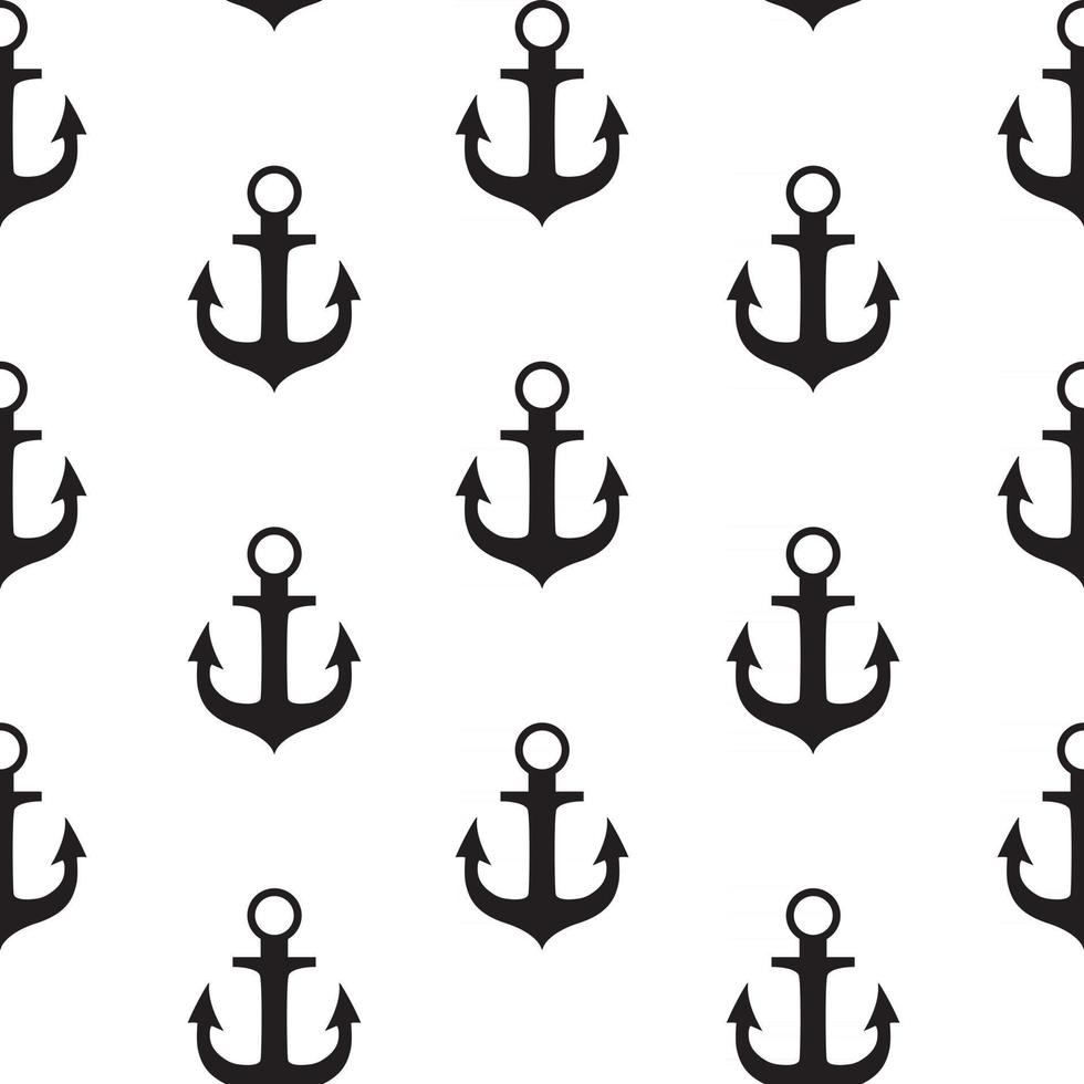 Anchor Seamless Pattern Background Vector Illustration