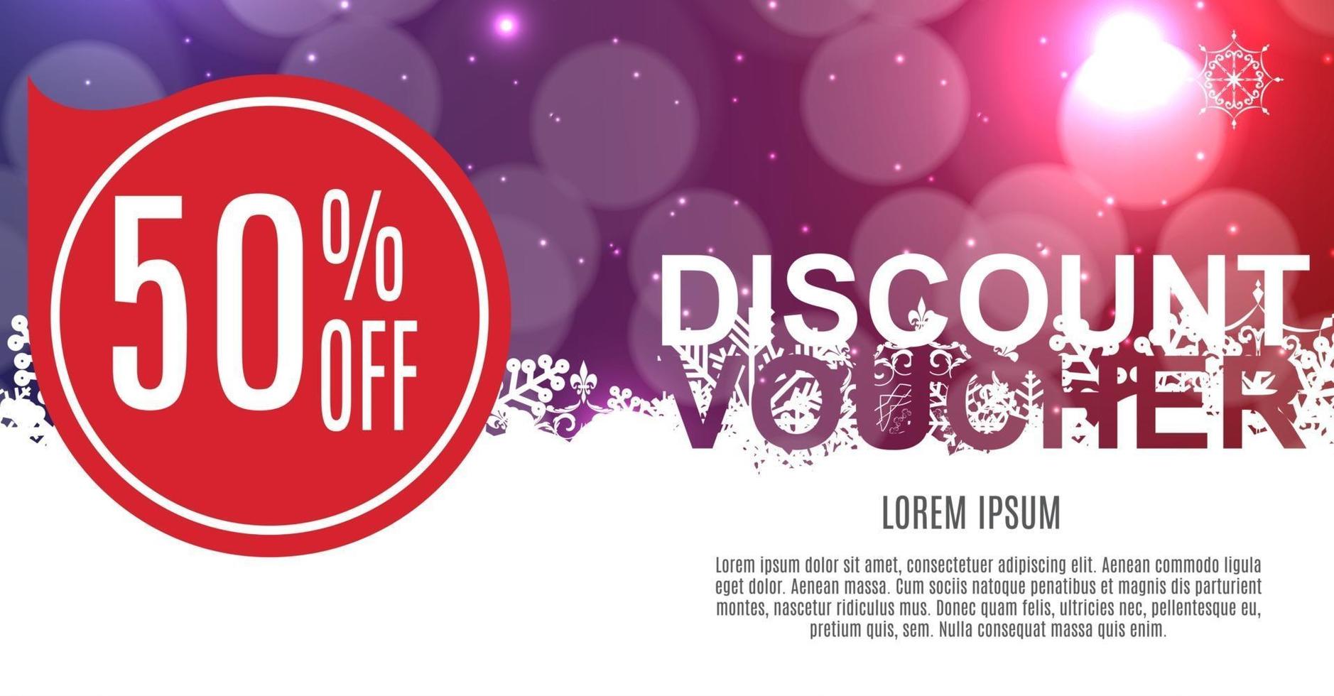 Christmas Sale, Discount Voucher Banner Background. Business Dis vector