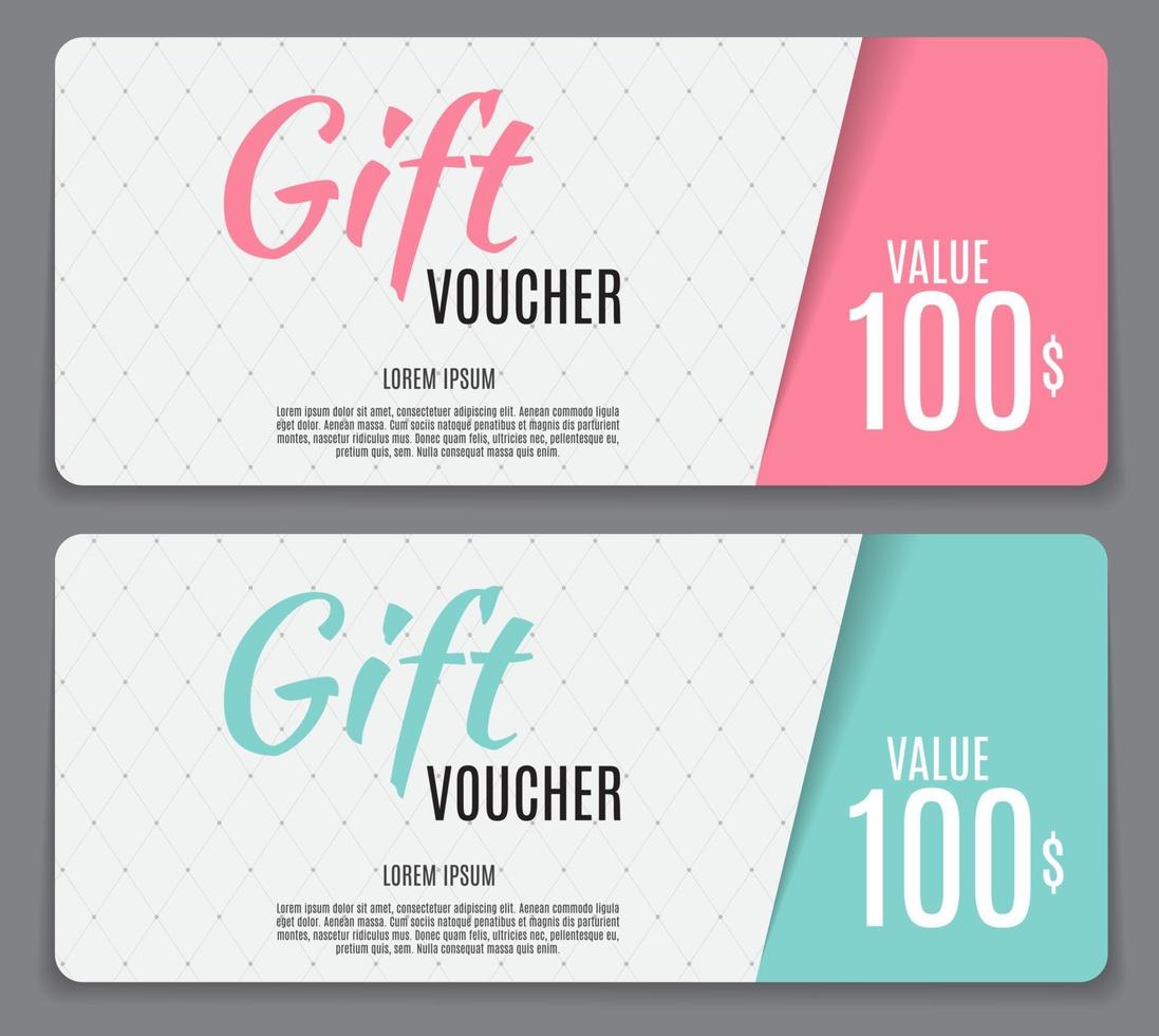 Gift Voucher Template Vector Illustration for Your Business