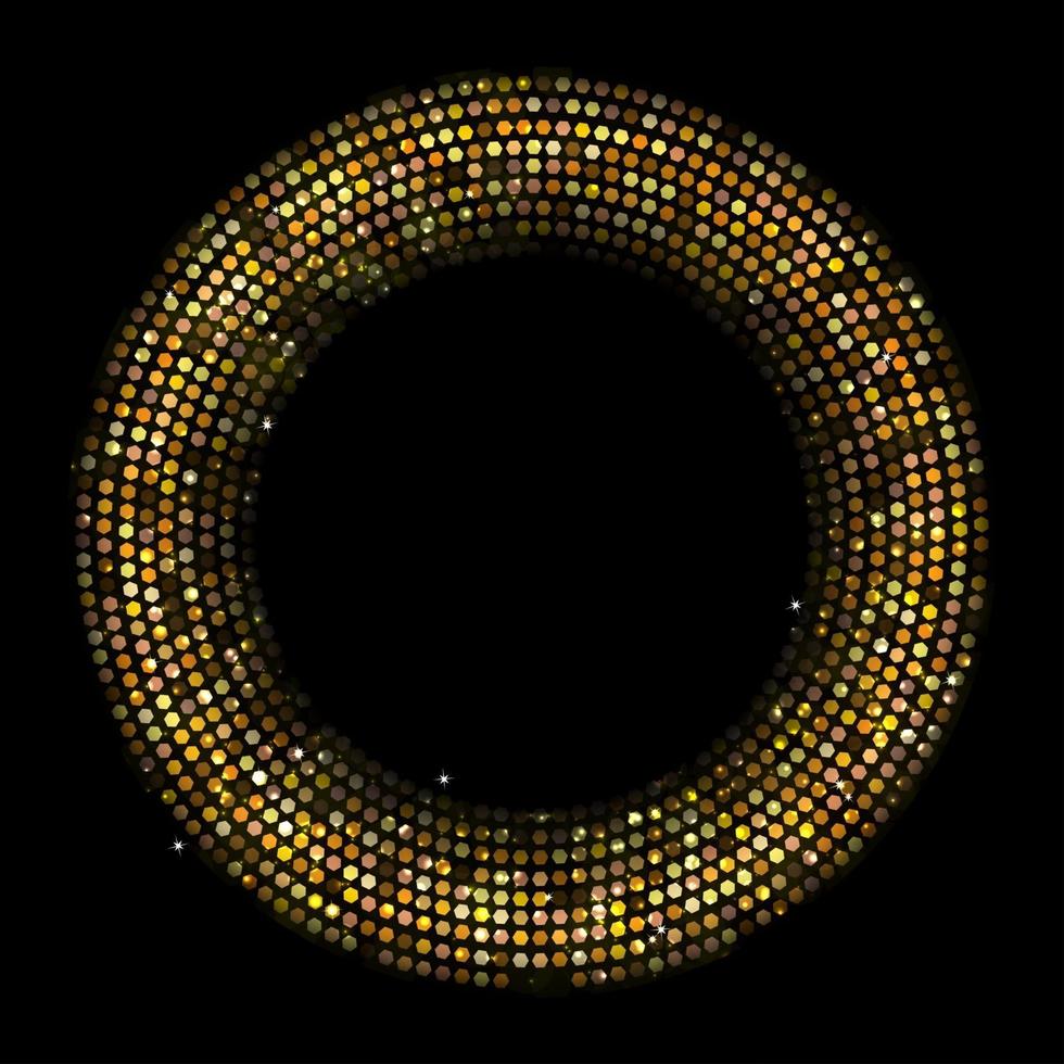 Circle Radius Abstract Golden Background Vector Illustration