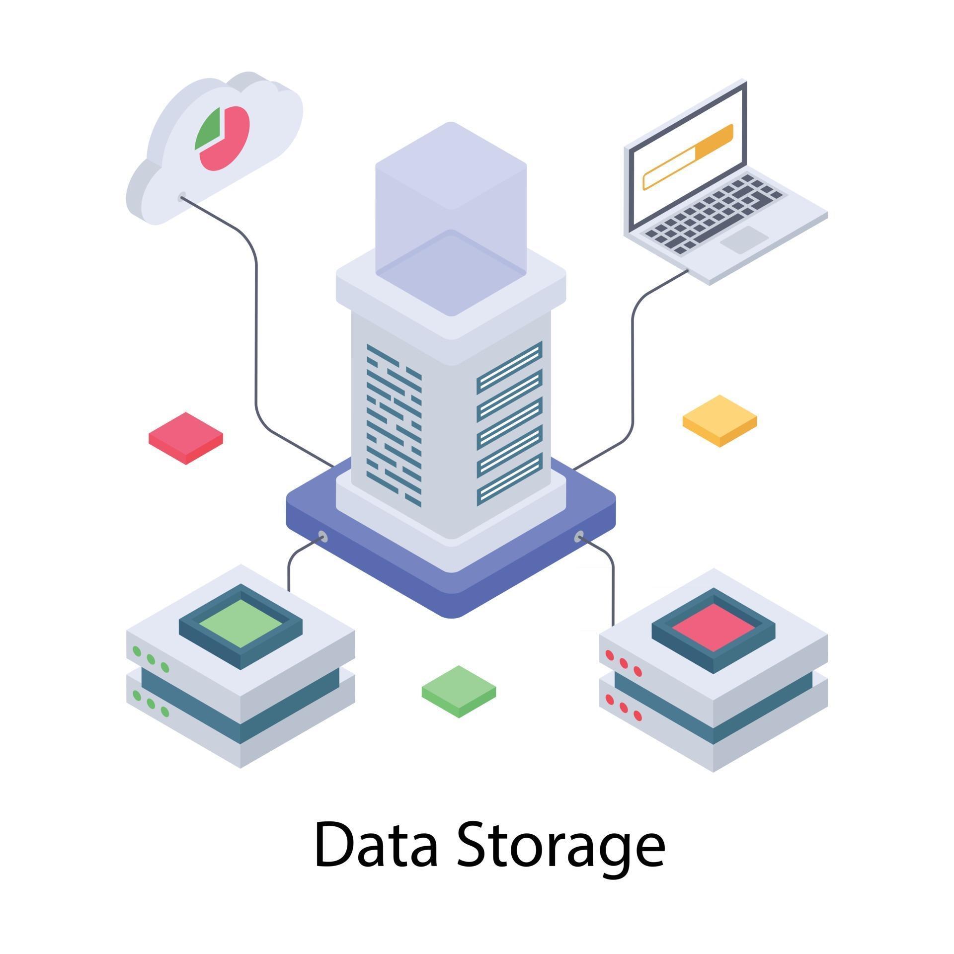 Data Storage Concepts 2846330 Vector Art at Vecteezy