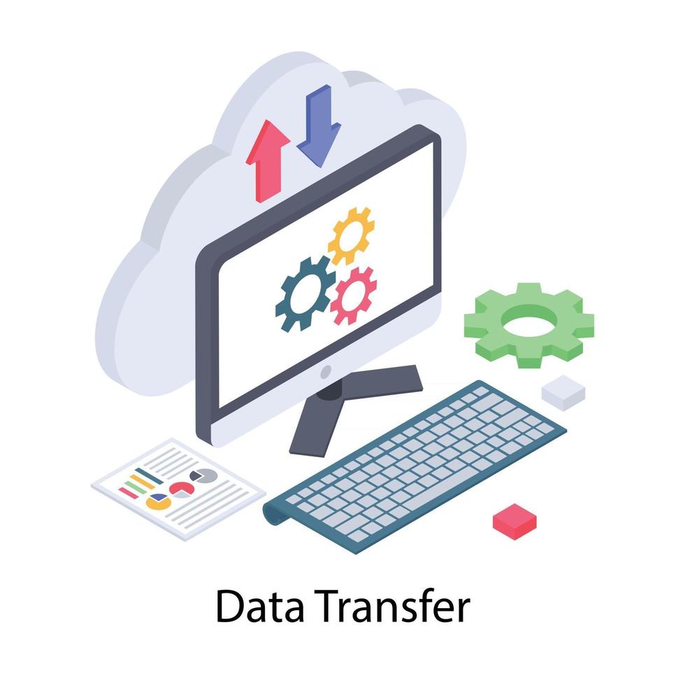 Cloud Data Transfer vector