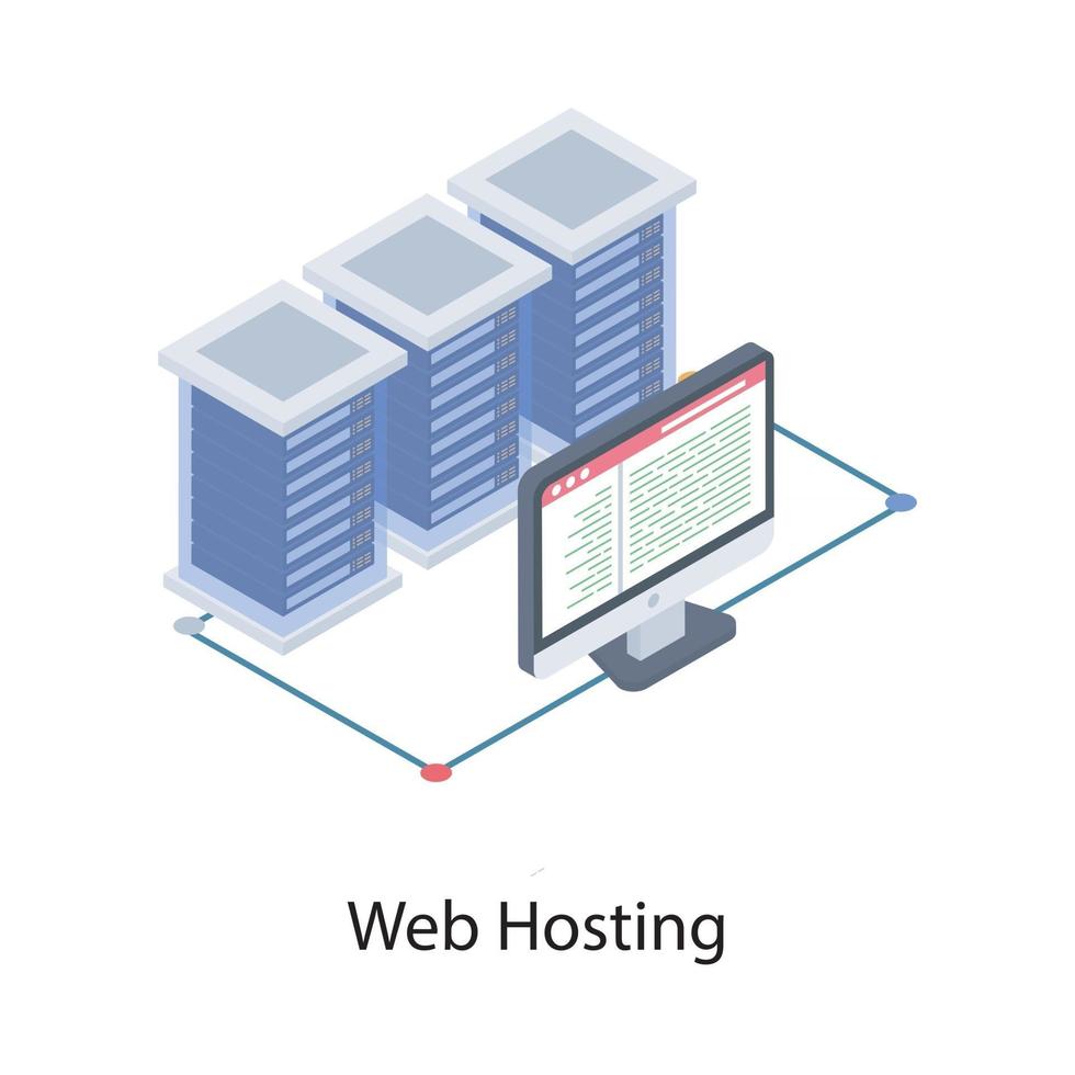 Web Hosting Concepts vector