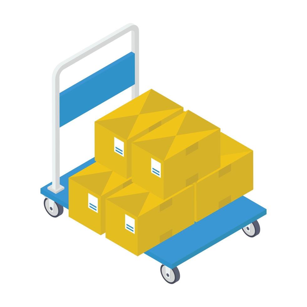 Luggage Cart Concepts vector