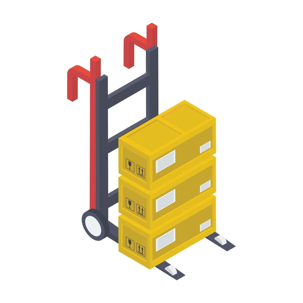 Luggage Cart Concepts vector