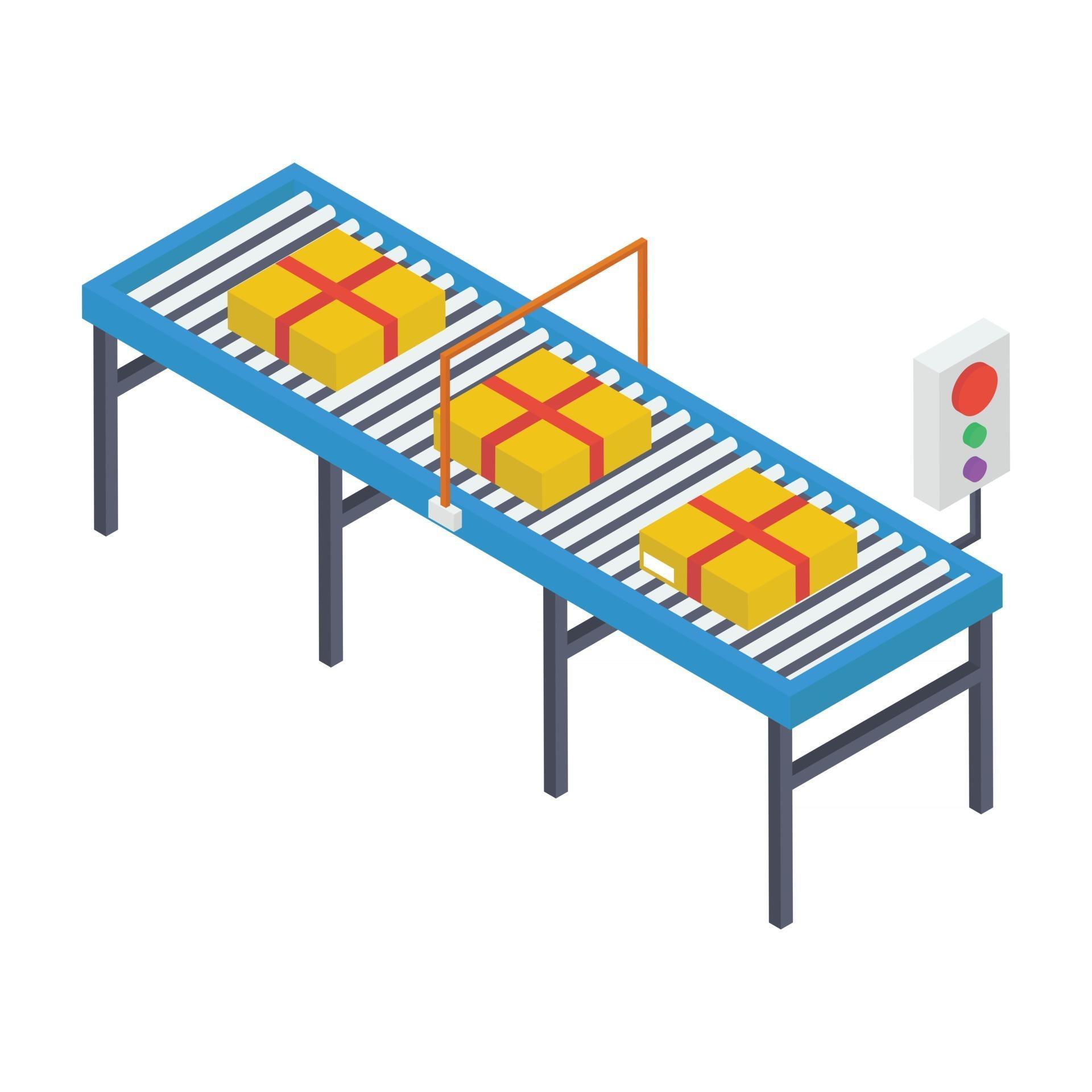 Conveyor Belt Concepts 2846761 Vector Art at Vecteezy