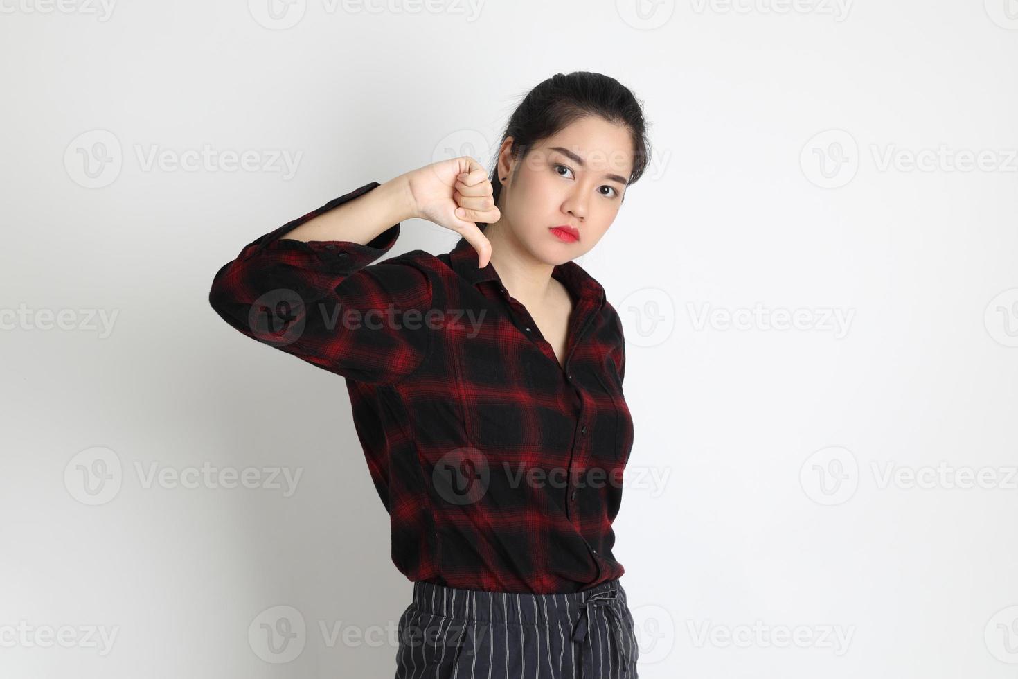 Asian Woman on White Background photo