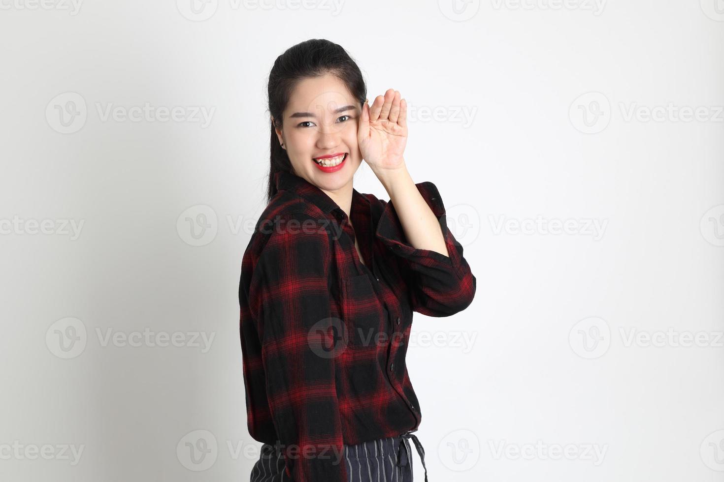 Asian Woman on White Background photo