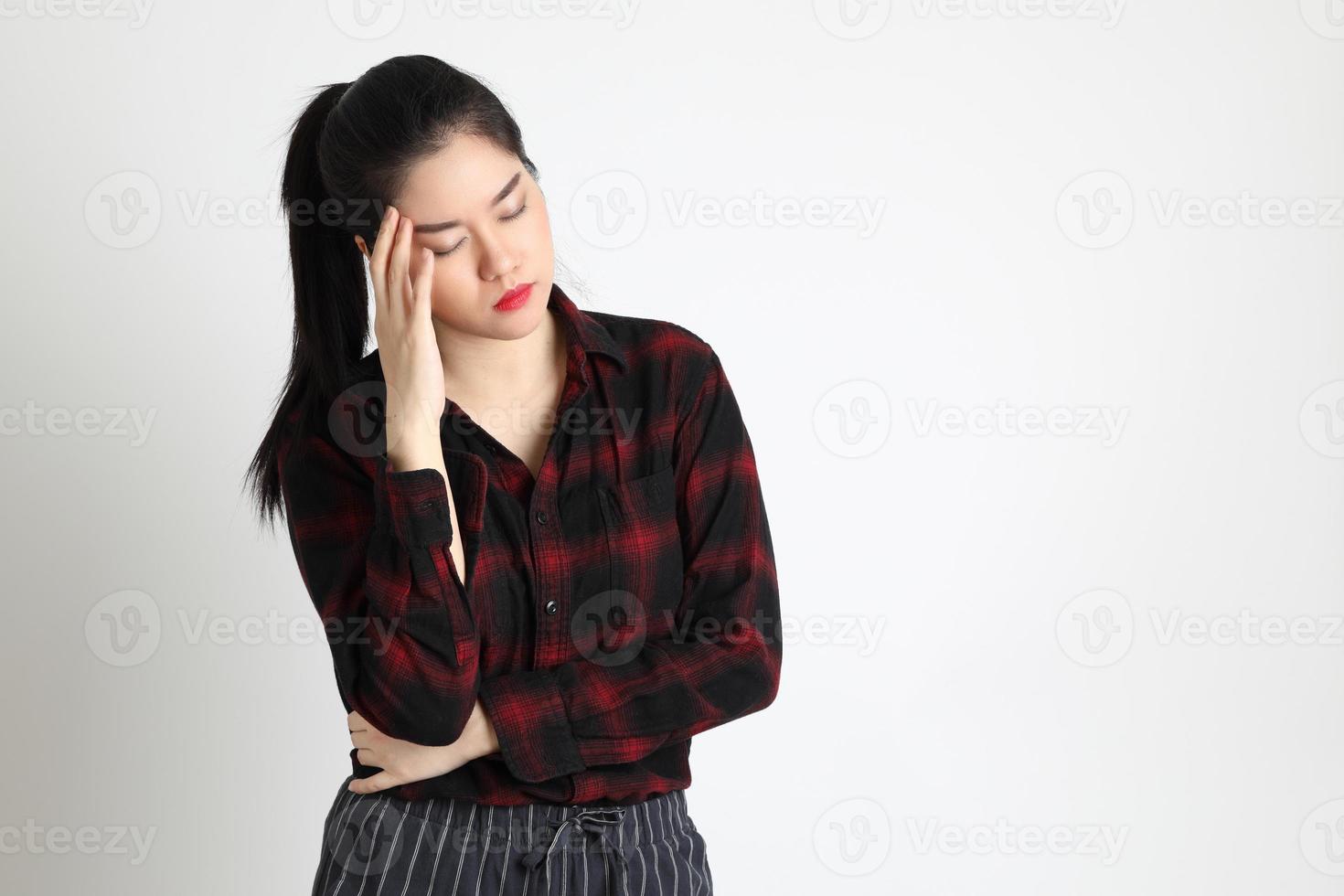 Asian Woman on White Background photo