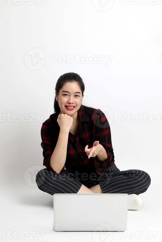 mujer en estudio foto