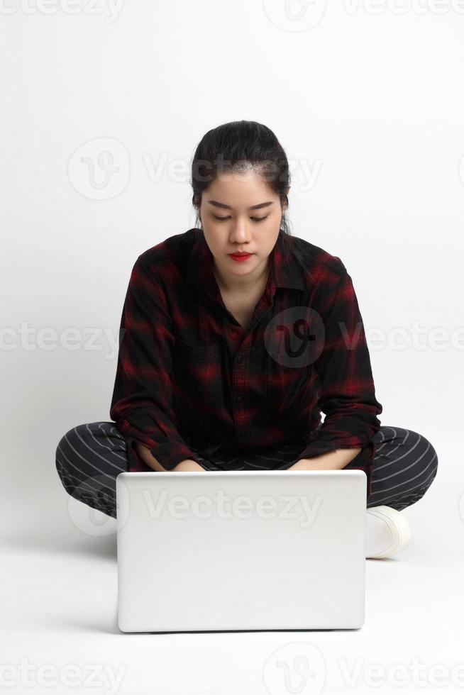 mujer en estudio foto