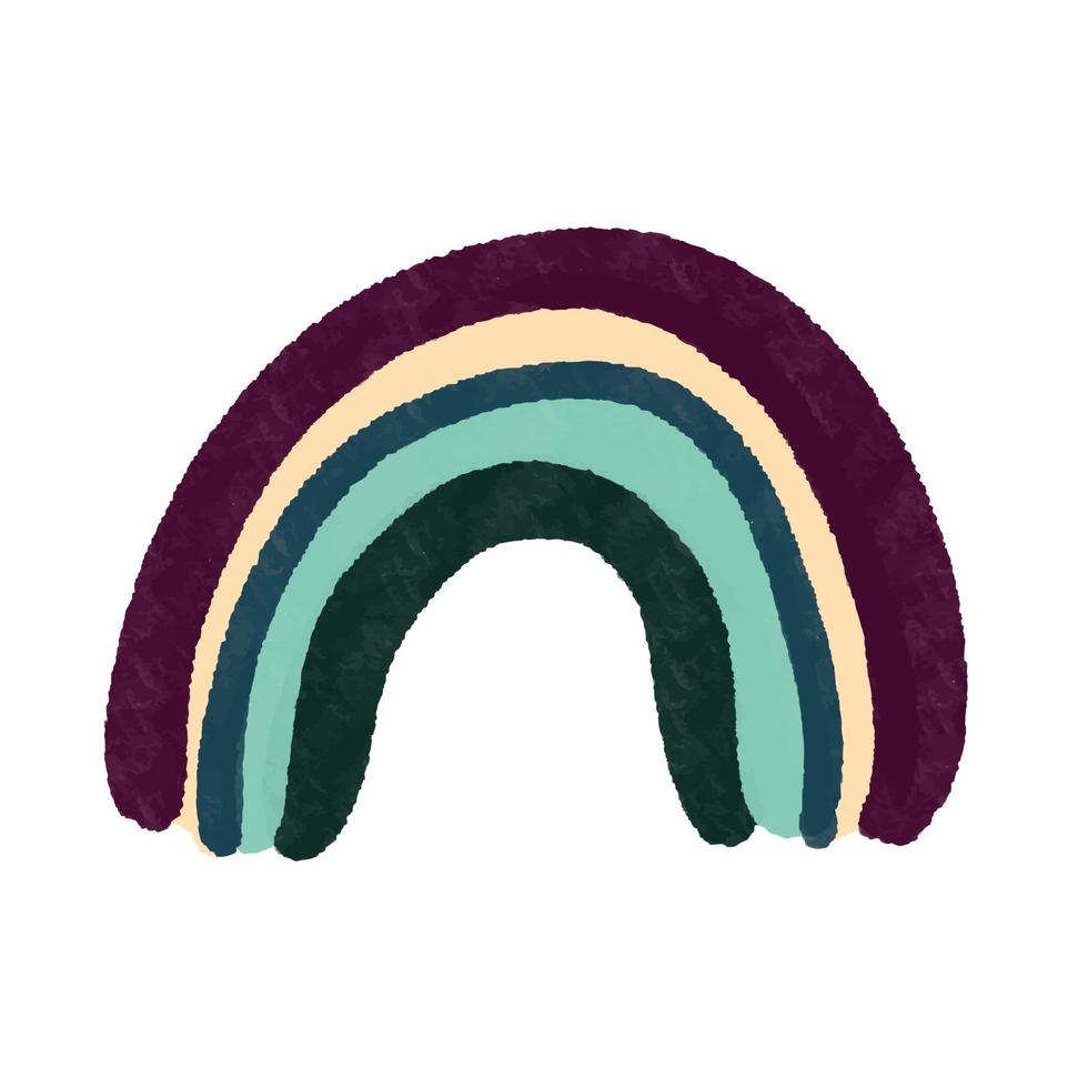 boho rainbow vector illustration