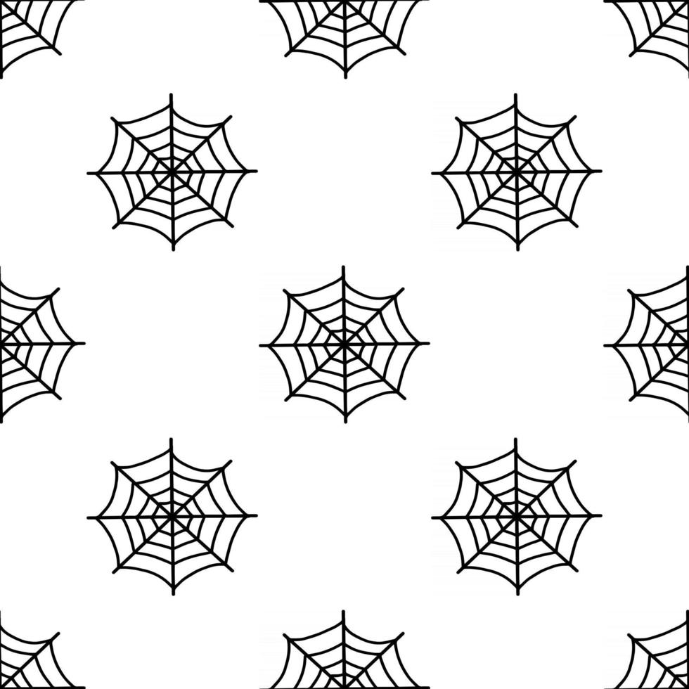 The pattern of the spider web. Design for Halloween, holidays. Halloween pattern. Hand drawn vector illustration.