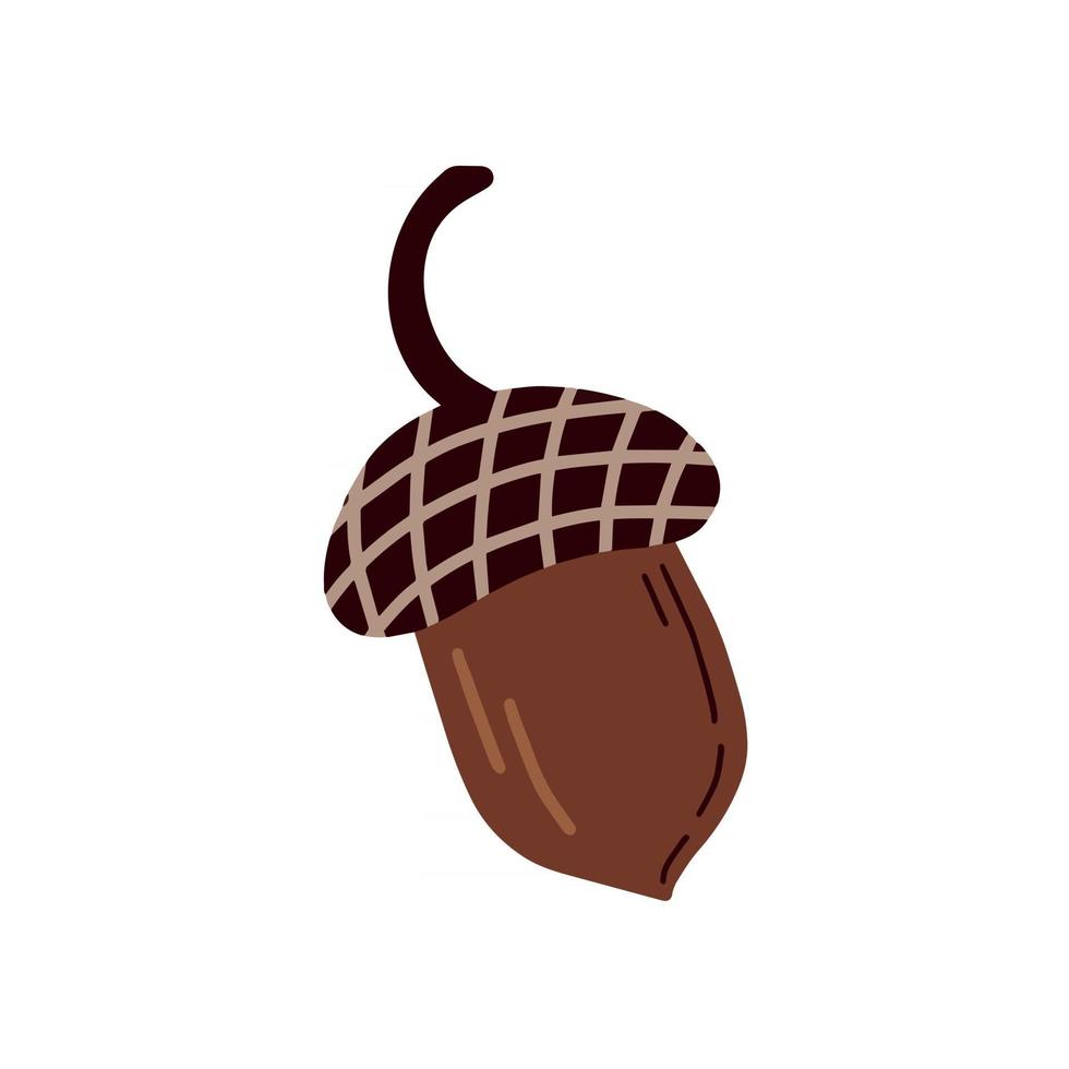 Hazelnuts on a white background. Vector illustration in doodle style