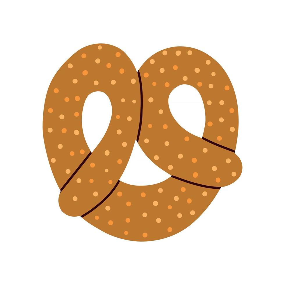 pretzel sobre un fondo blanco. ilustración vectorial en estilo doodle vector