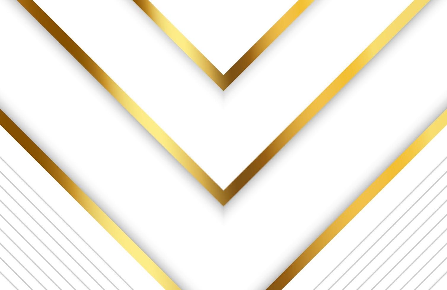 Abstract geometric layout background with white and gold element Elegant geometric design with golden line vector