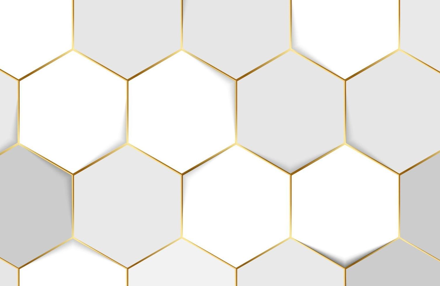 Modern white background textured with abstract hexagon pattern vector