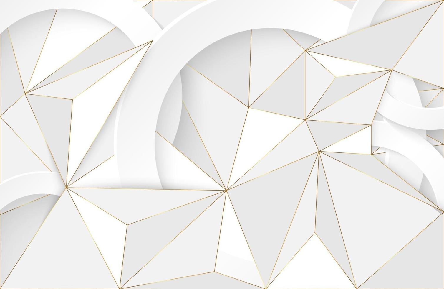 Fondo geométrico abstracto con elemento blanco y dorado Fondo moderno futurista vector