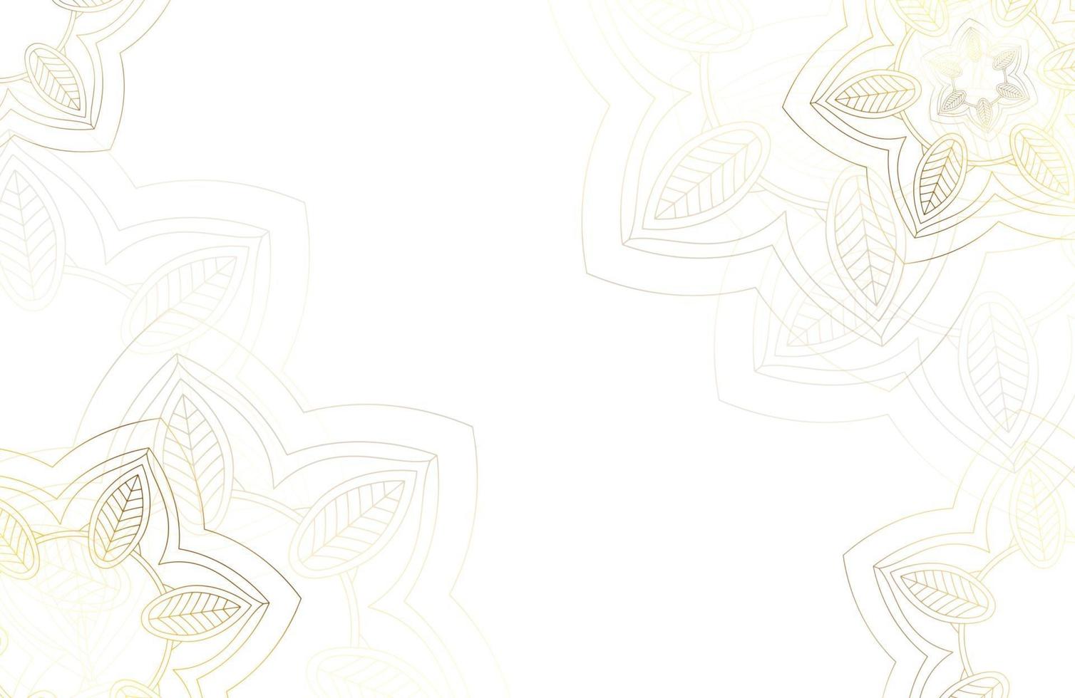 Modern luxury white background with decorative mandala flower element vector