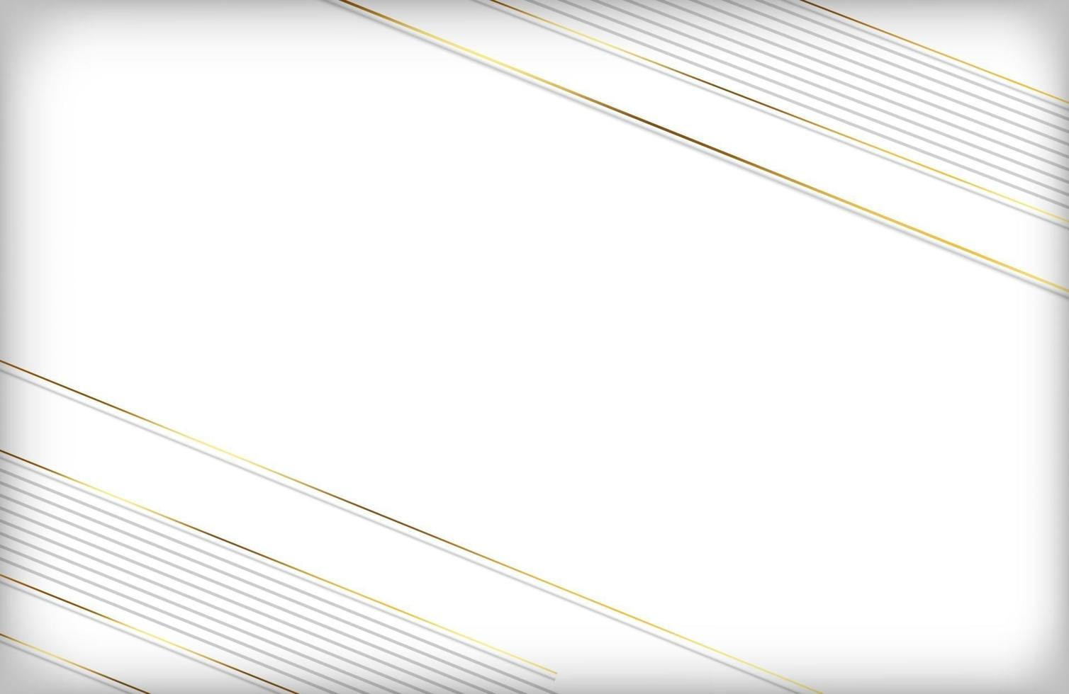 Abstract geometric line background with white and gold element Abstract modern background Elegant futuristic design with golden line vector