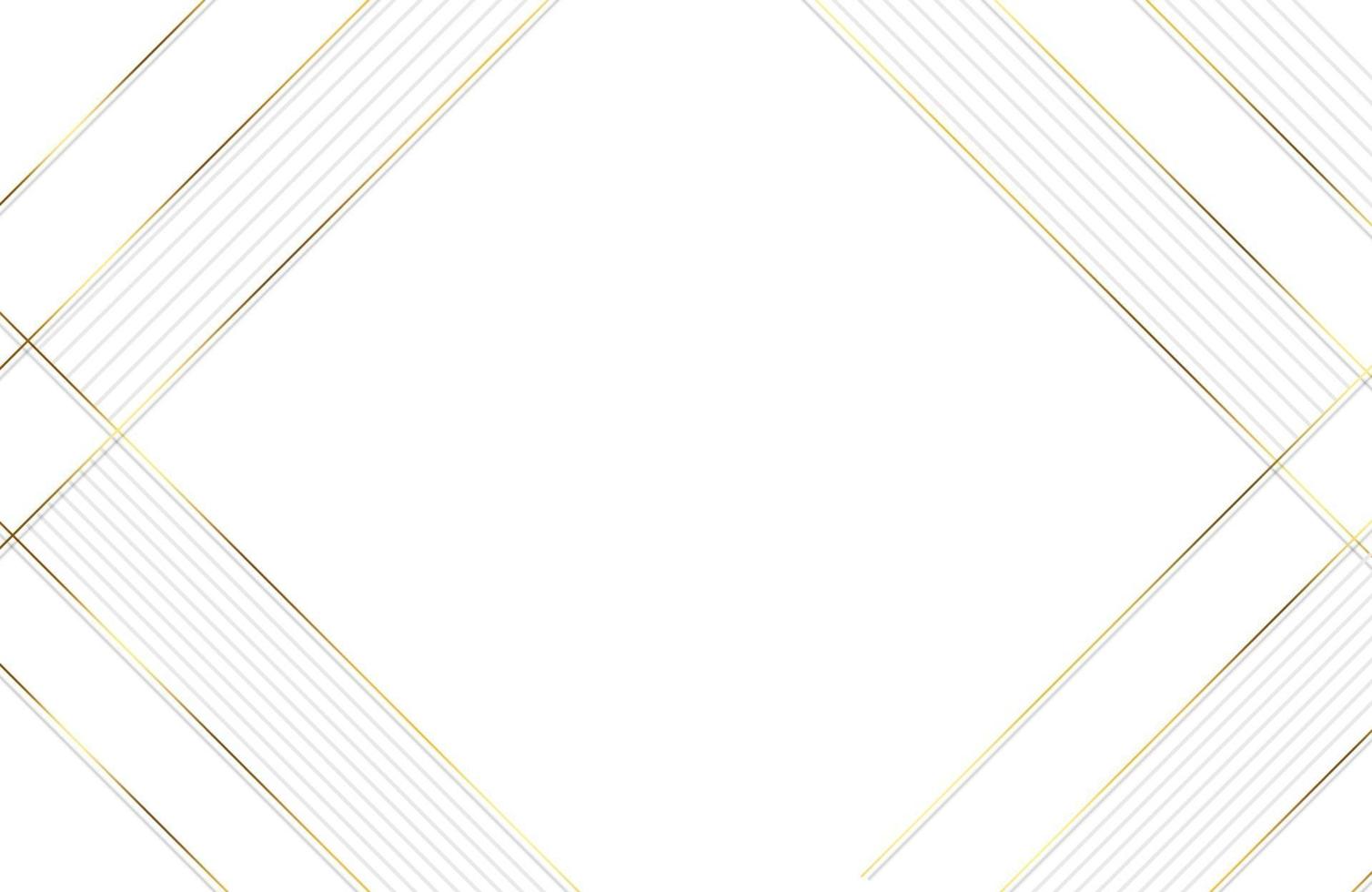 Abstract geometric line background with white and gold element Elegant futuristic design with golden line vector
