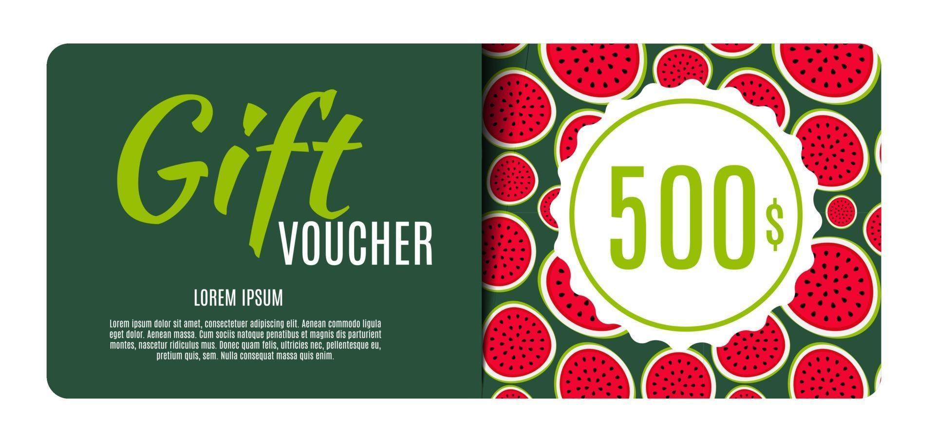 Gift Voucher Template Vector Illustration for Your Business