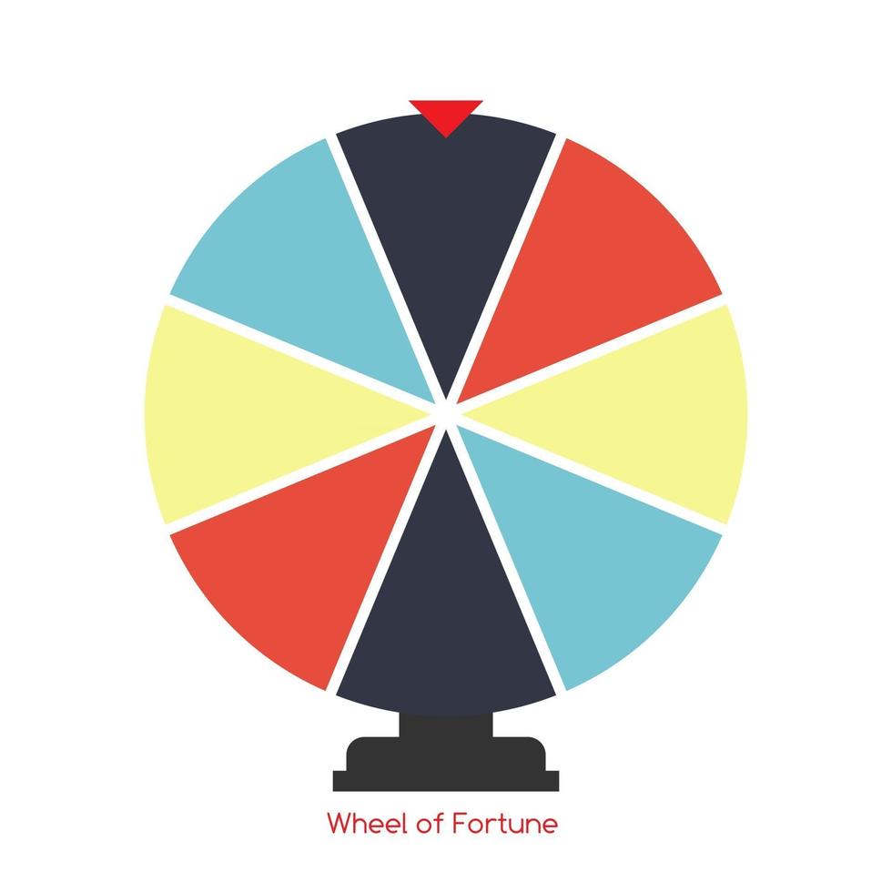 Wheel of Fortune, Lucky Icon. Vector Illustration